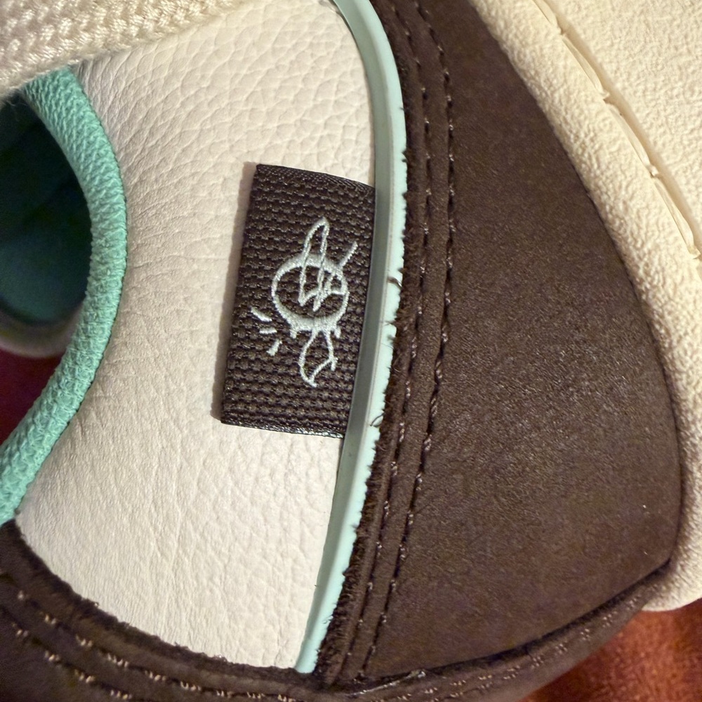 Dior White and Brown Sneakers with Mint Accents - Picture 7 of 11